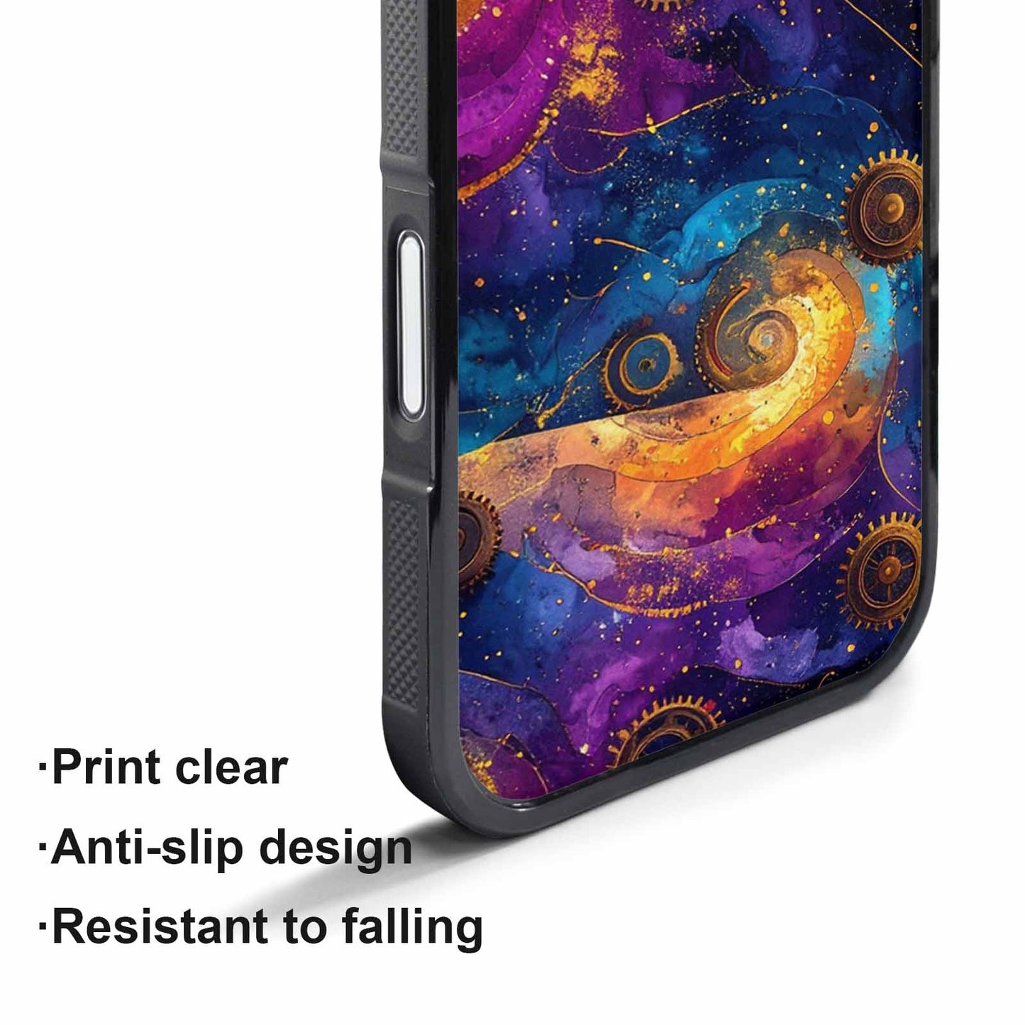 iPhone 17 Pro Case — Steampunk Galaxy Art Seamless Pattern Galaxy, Unique Phone Case Design