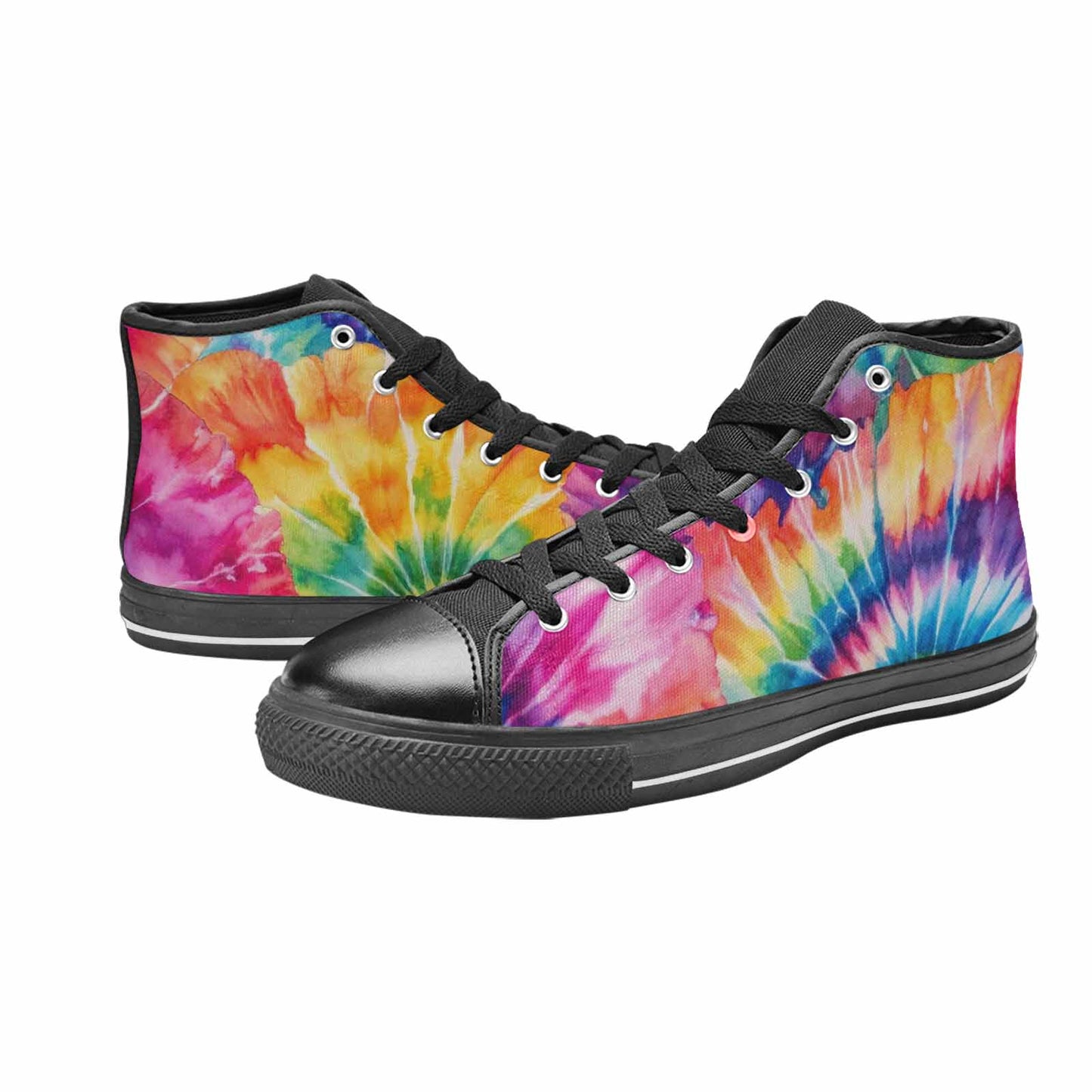 MEN'S Tie Dye Swirl High Top Canvas Aesthetic Shoes