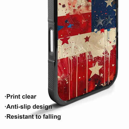 iPhone 17 Case — Patriotic Stars And Stripes Galaxy Space, Custom Designed Case Cover