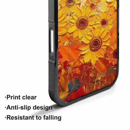 iPhone 17 Case — Impressionist Sunflower Brushstroke Pattern Floral, Original Design Phone Case