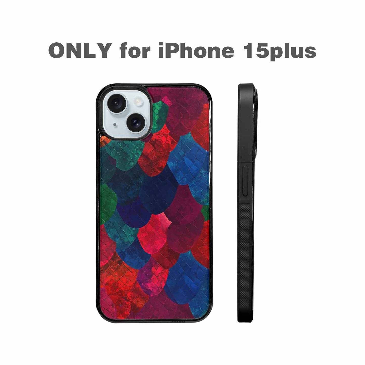 iPhone 15 Plus Case — Snake Print Dark Seamless Pattern Vibrant, Customized Protective Case