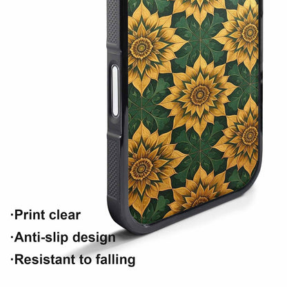 iPhone 17 Pro Max Case — Sunflower Motifs Arranged In Floral, Custom Phone Case