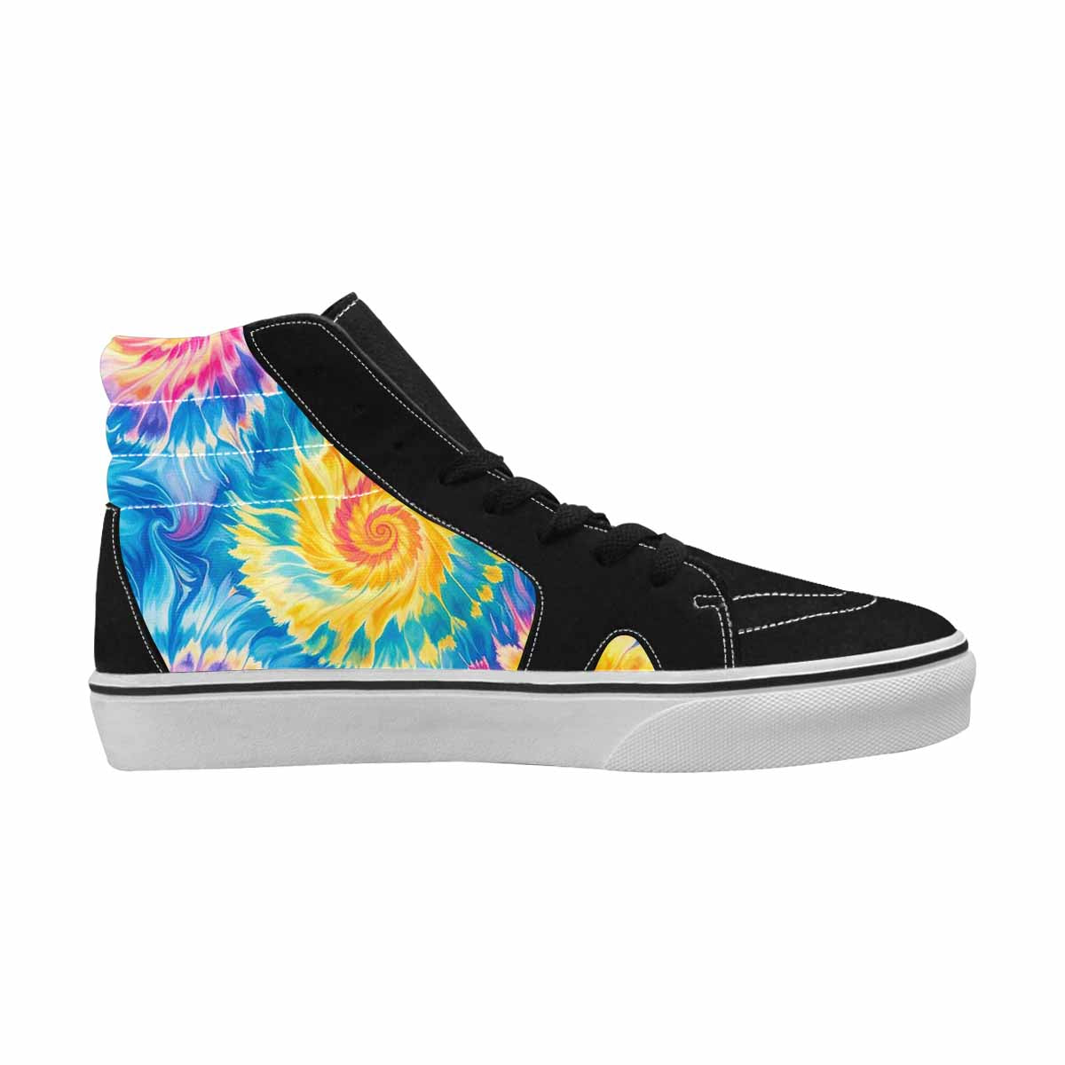 WOMEN'S Tie Dye Swirl High Top Canvas Aesthetic Custom Shoes