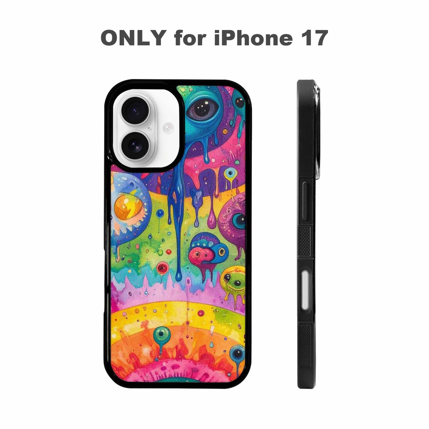 iPhone 17 Case — Aliens Tie Dyemelting Aliens Tie Dye, Custom Printed Phone Case