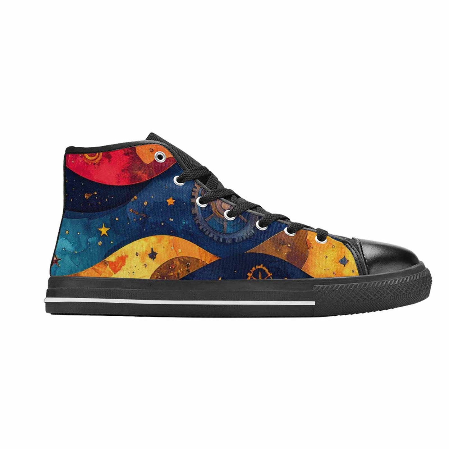 MEN'S Steampunk Galaxy High Top Canvas Dark Academia Custom Sneakers