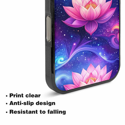 iPhone 16 Pro Case — Lotus Galaxy Art Seamless Pattern Vibrant, Custom Art Phone Cover
