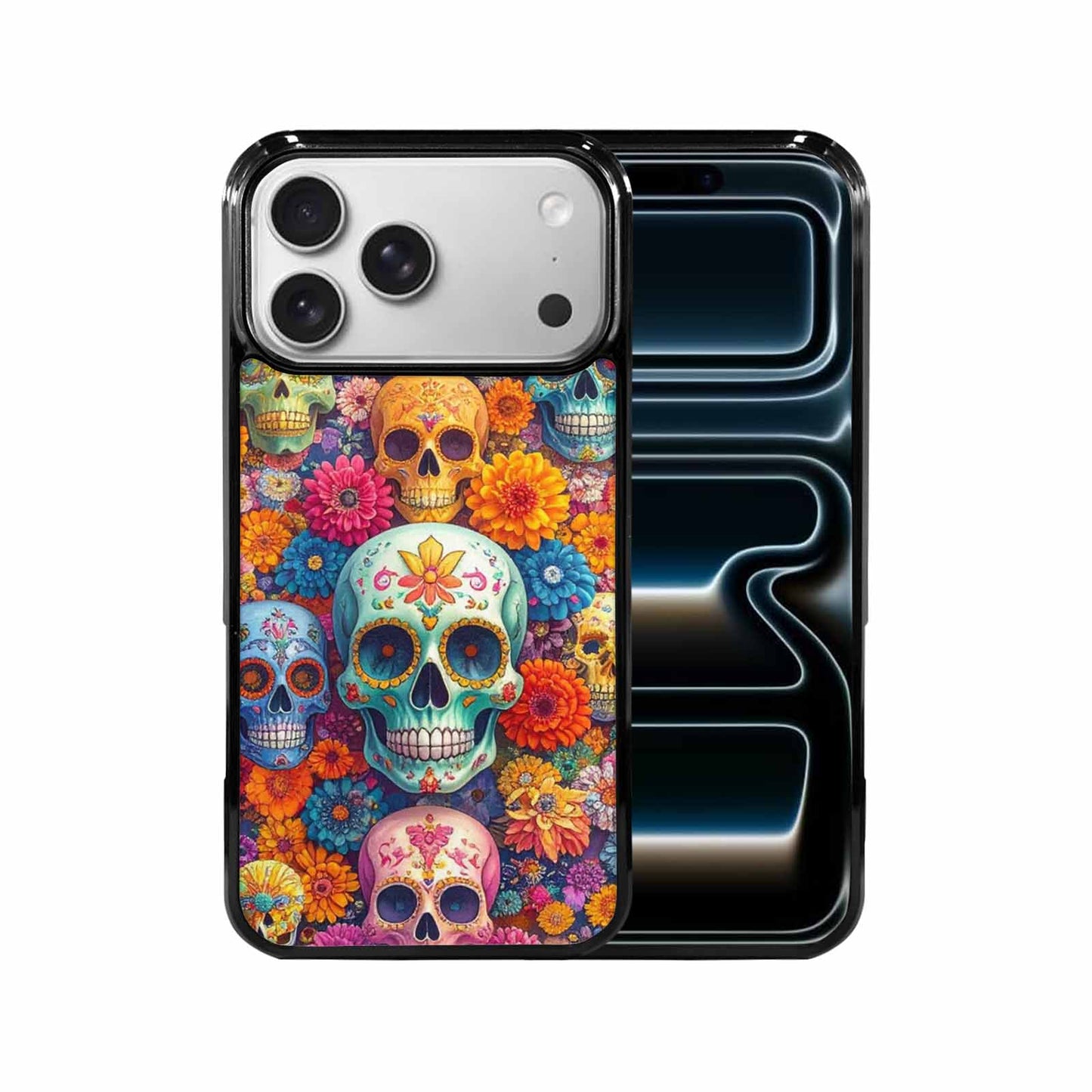 iPhone 17 Pro Max Case — Ornate Candy Color Skull Gothic Skulls, Personalized Phone Case