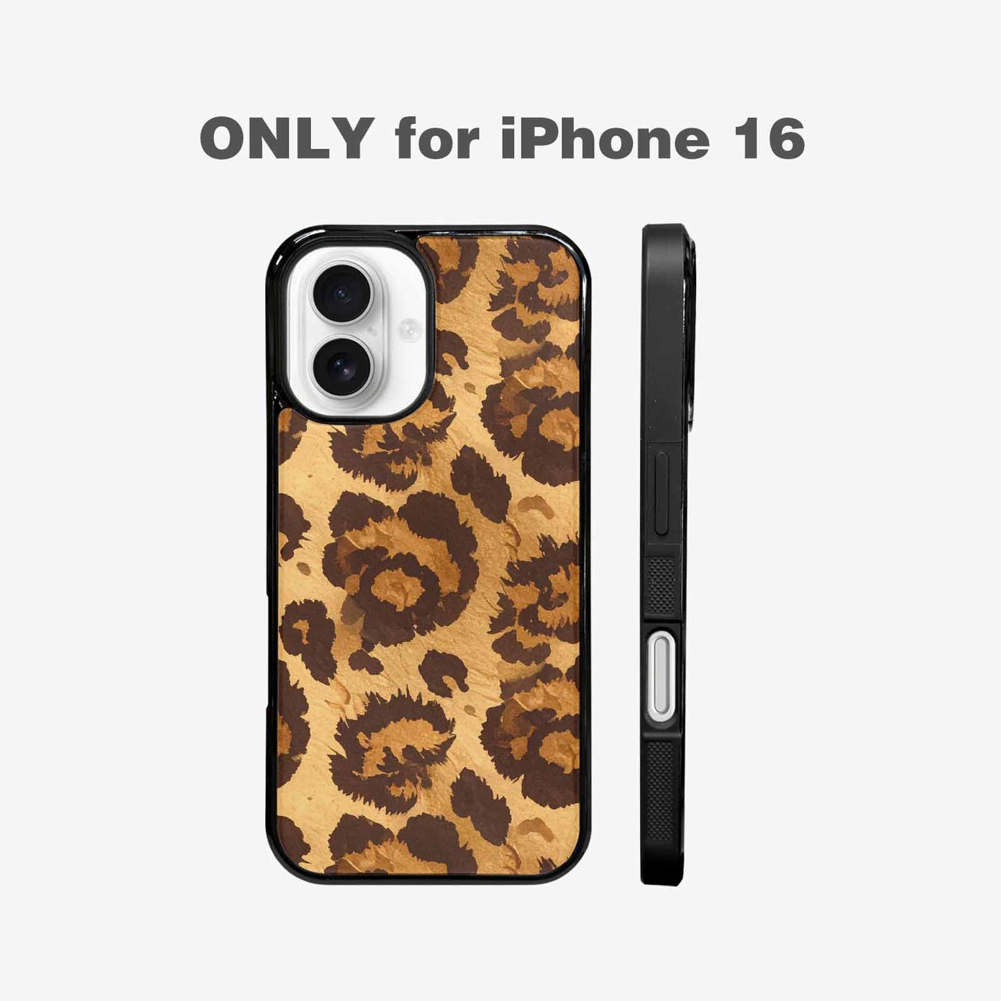 iPhone 16 Case — Classic Leopard Print Warm Golden Tan, Custom Print Case Cover