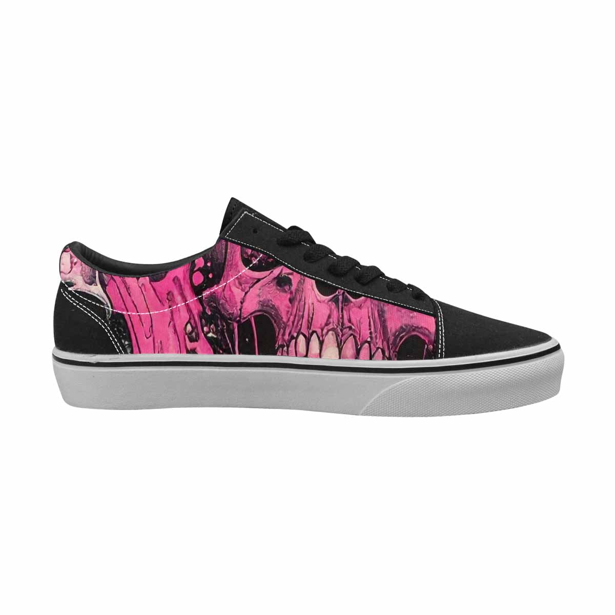WOMEN'S Rainbow From Skull S Lace-Up Canvas Cottagecore Sneakers