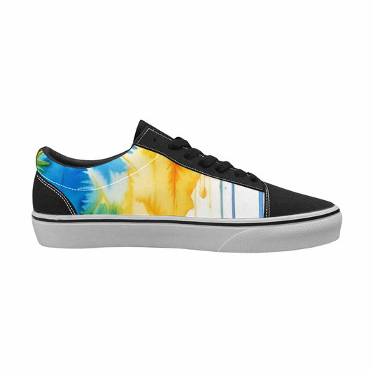WOMEN'S Tie Dye Drip Canvas Lace-Up Neon Fantasy Sneakers