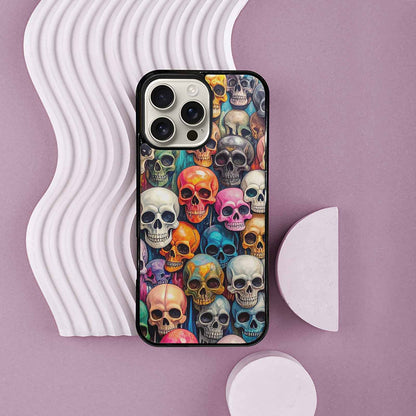 iPhone 16 Pro Max Case — Skulls Marbleskulls Pattern Ctw, Customized Protective Case