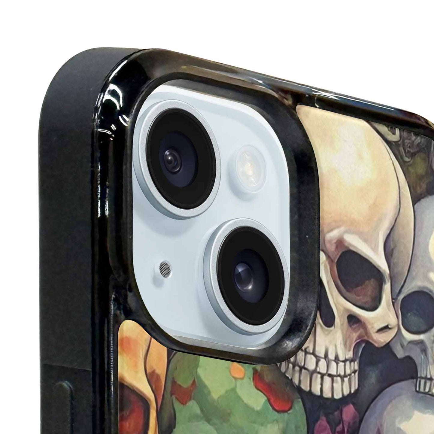 iPhone 15 Plus Case — Skulls Pattern Hundreds Of Sma, Custom Printed Phone Case