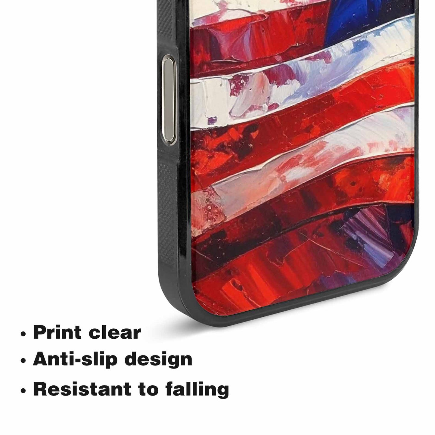 iPhone 16 Pro Max Case — Usa Flag Stars And Stripes Art, Custom Art Phone Cover