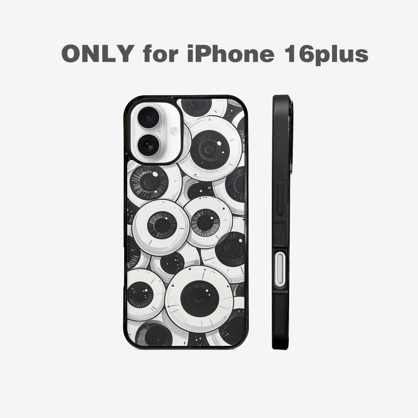 iPhone 16 Plus Case — Googly Cartoon Eyeballs Custom, Custom Print Case Cover
