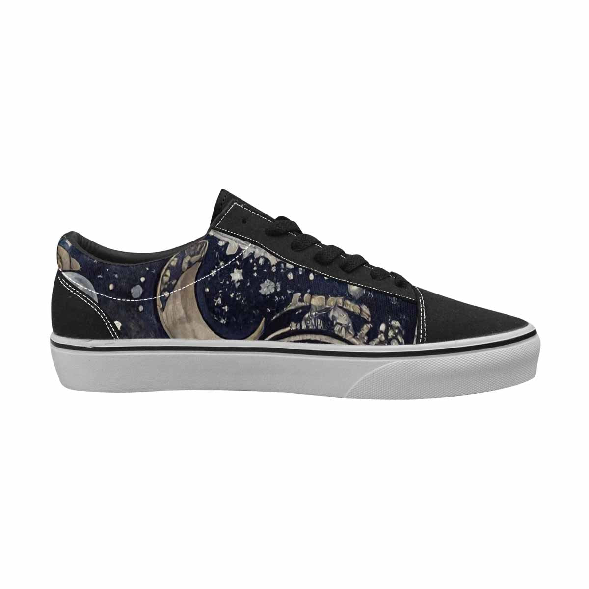 WOMEN'S Wolves Everywhere Collage Canvas Lace-Up Wallpaper Art Custom Sneakers