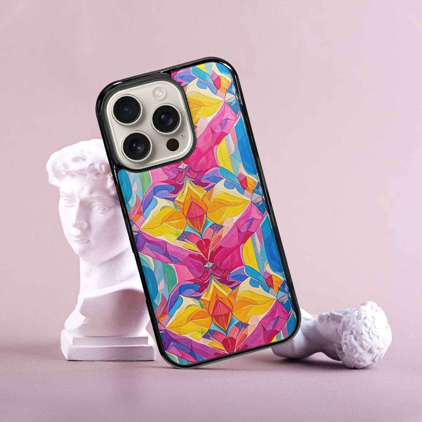 iPhone 16 Pro Case — Pansexual Flag Color Theme Small Rainbow, Custom Made Phone Cover