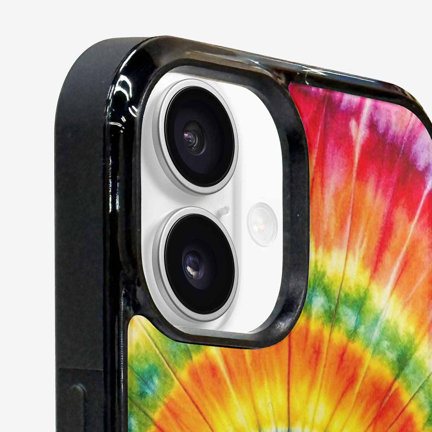 iPhone 16 Case — Rainbow Spiral Tie Dye Custom, Unique Phone Case Design