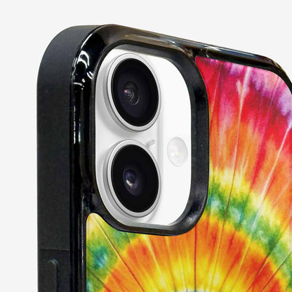iPhone 16 Case — Rainbow Spiral Tie Dye Custom, Unique Phone Case Design