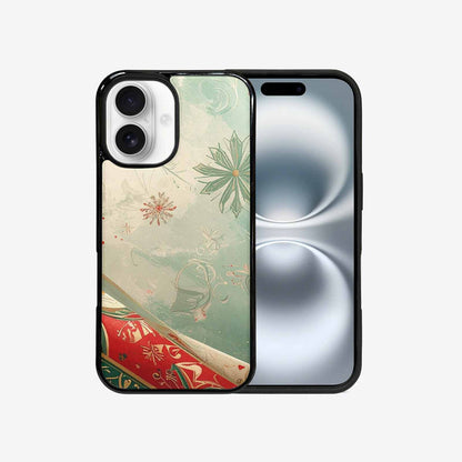 iPhone 16 Case — Christmas Wrapping Paper Pattern Art Wallpaper, Customized Protective Case