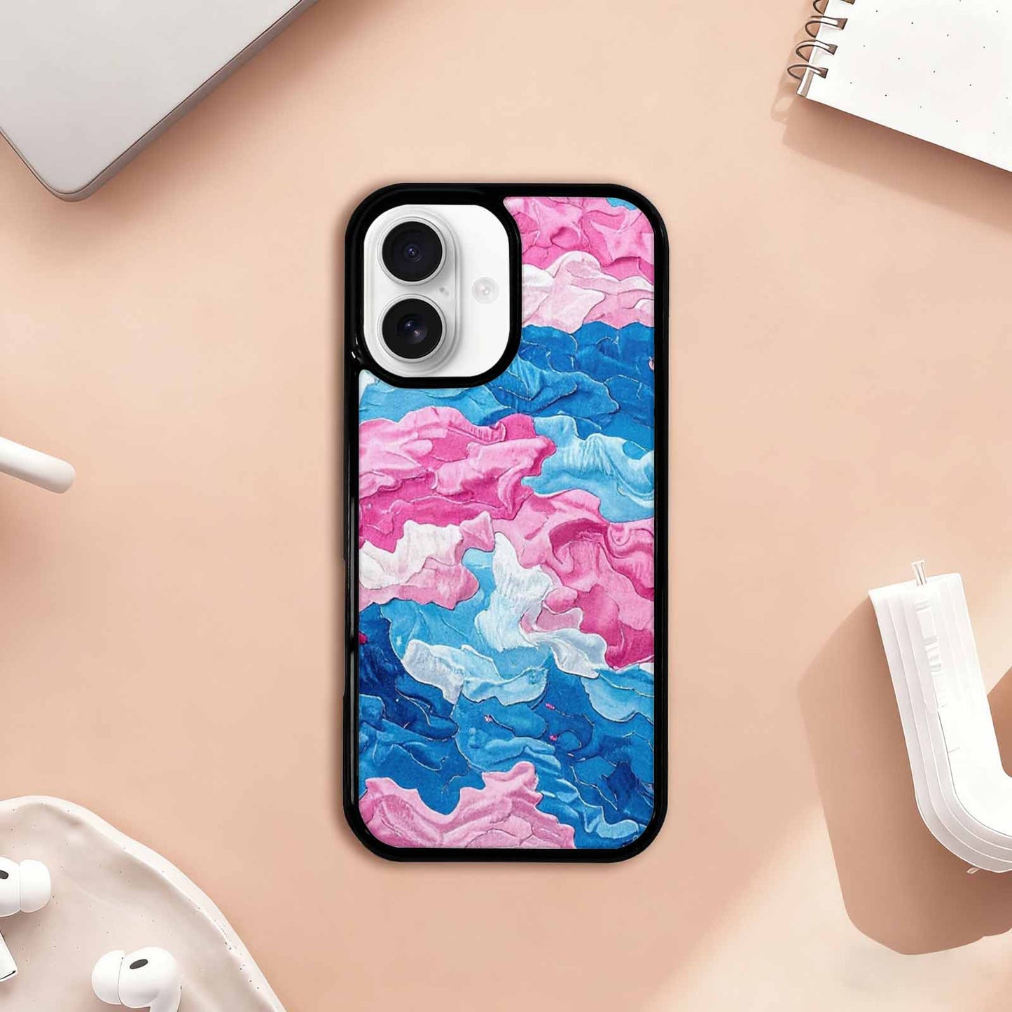 iPhone 17 Case — Vivid Camo Transgender Camo, Custom Art Phone Cover