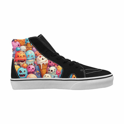 MEN'S Ice Cream Monsters  High Top Canvas Vivid Custom Sneakers