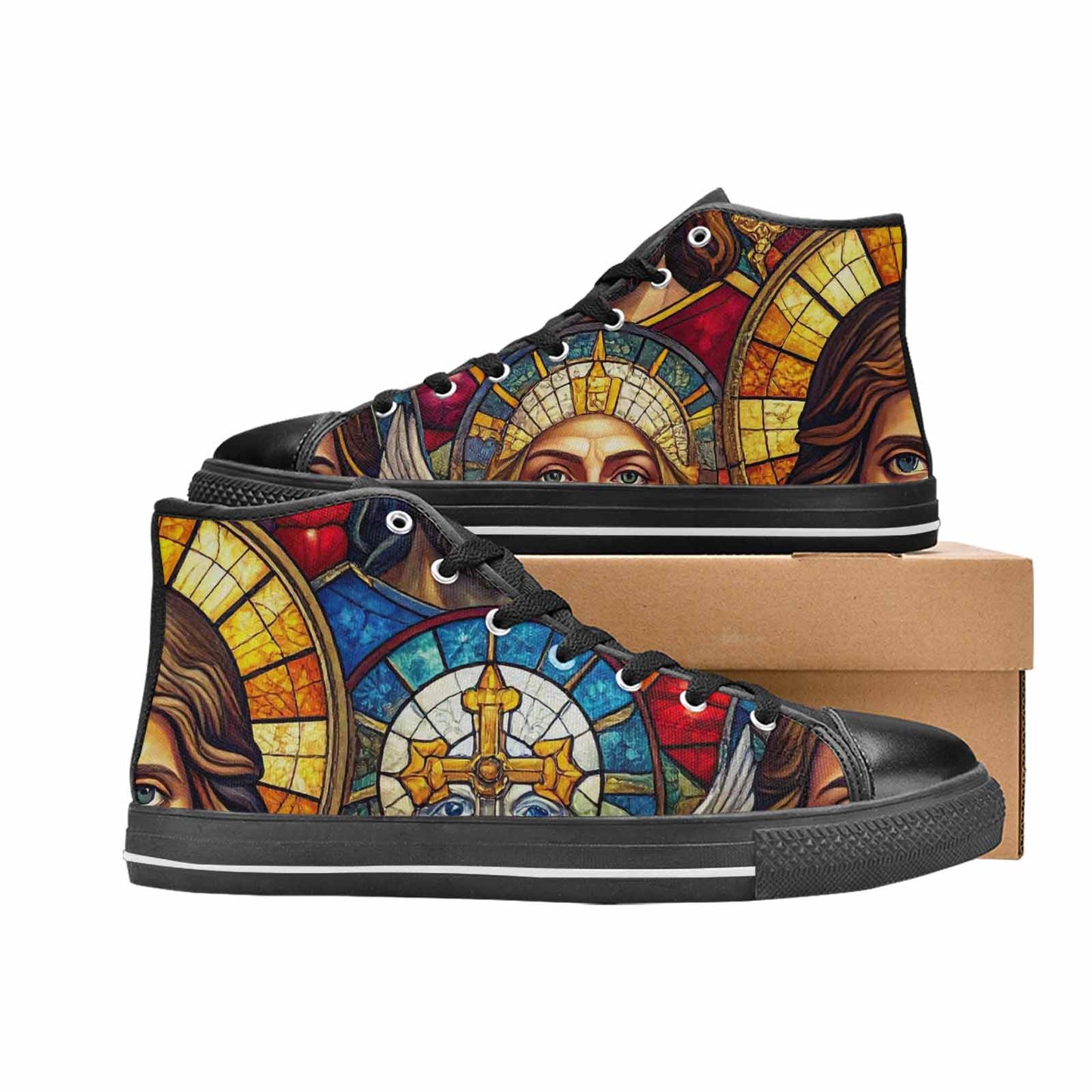 MEN'S Jesus Face Small High Top Canvas Aesthetic Shoes