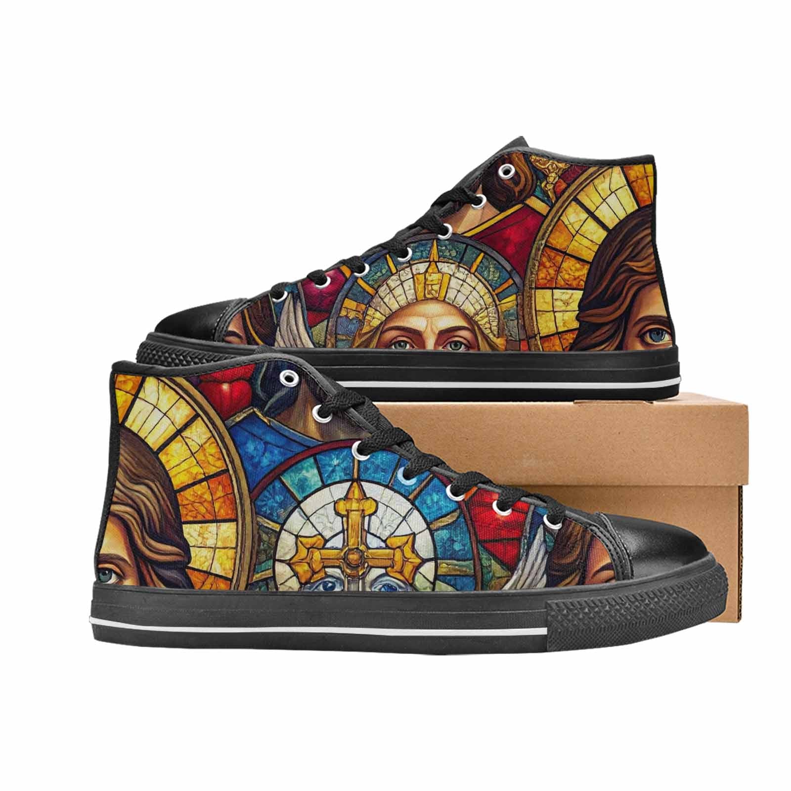 MEN'S Jesus Face Small High Top Canvas Aesthetic Shoes