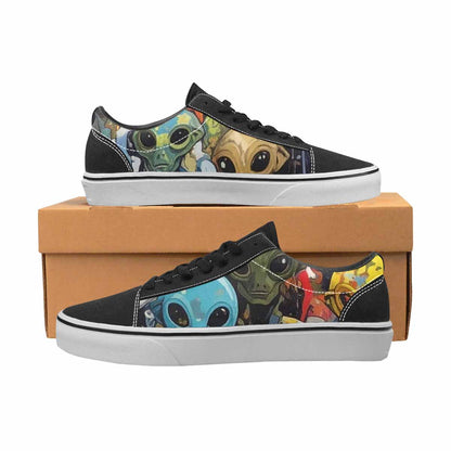 WOMEN'S Aliens × Camo Aliens Lace-Up Canvas Vivid Custom Sneakers