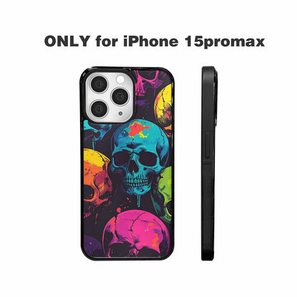 iPhone 15 Pro Max Case — 1000s Of Skulls Digital Camo Drip, Custom Designed Case Cover