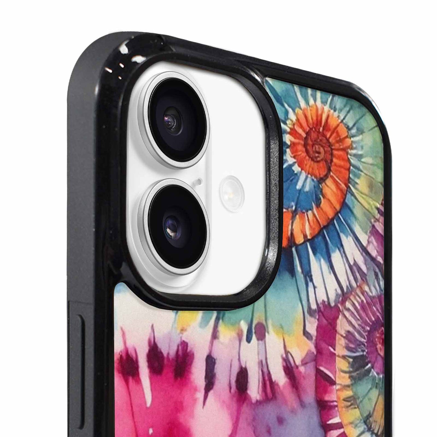 iPhone 17 Case — Tie Dye Swirls Black Tie Dye, Custom Art Phone Cover