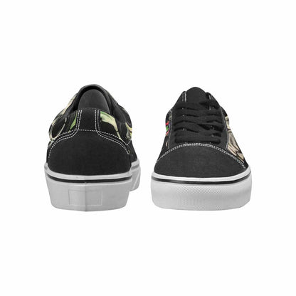 WOMEN'S Rainbow From Skull S Lace-Up Canvas Wallpaper Art Sneakers