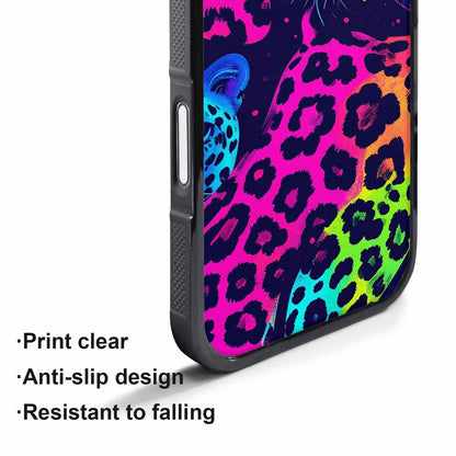 iPhone 17 Pro Case — Leopard Print Neon Animal Print, Original Design Phone Case