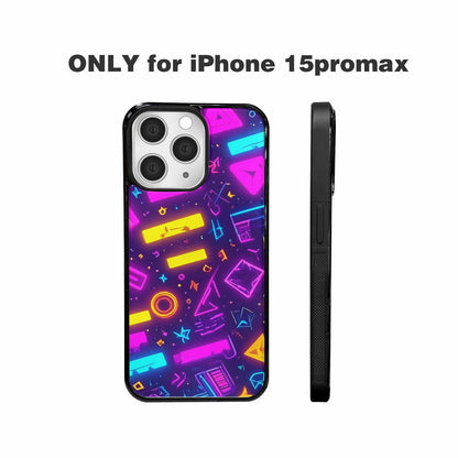iPhone 15 Pro Max Case — 80s Retro Motif 80s Retro Motifs, Custom Made Phone Cover