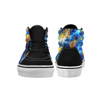 WOMEN'S Lightning Bolt High Top Canvas Dark Academia Shoes