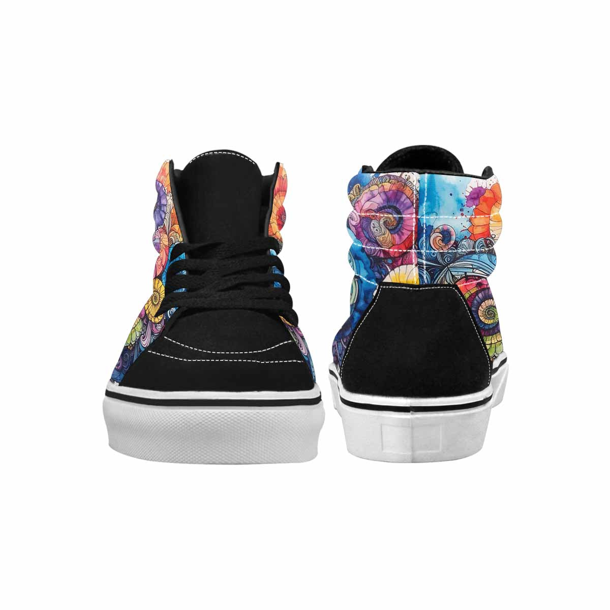 MEN'S Tie High Top Canvas Neon Fantasy Shoes