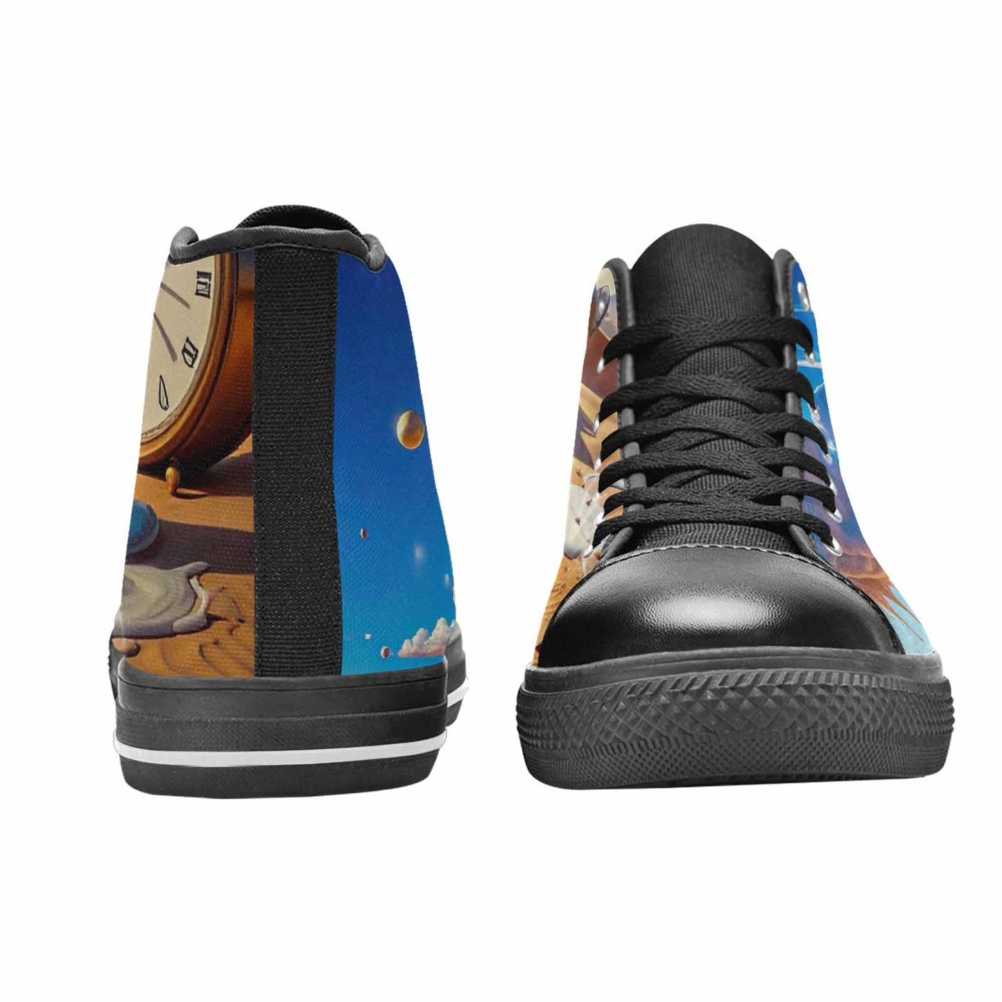 MEN'S Surrealist Desert Dreamscape High Top Canvas Wallpaper Art Shoes