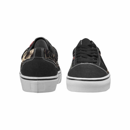 WOMEN'S Skulls - Roses Canvas Lace-Up Dark Academia Custom Shoes