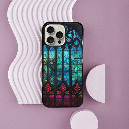 iPhone 16 Pro Max Case — Stained Glass Cathedral Custom, Custom Designed Case Cover