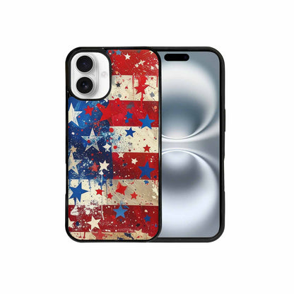 iPhone 16 Plus Case — Patriotic Stars And Stripes American Stars, Custom Phone Case
