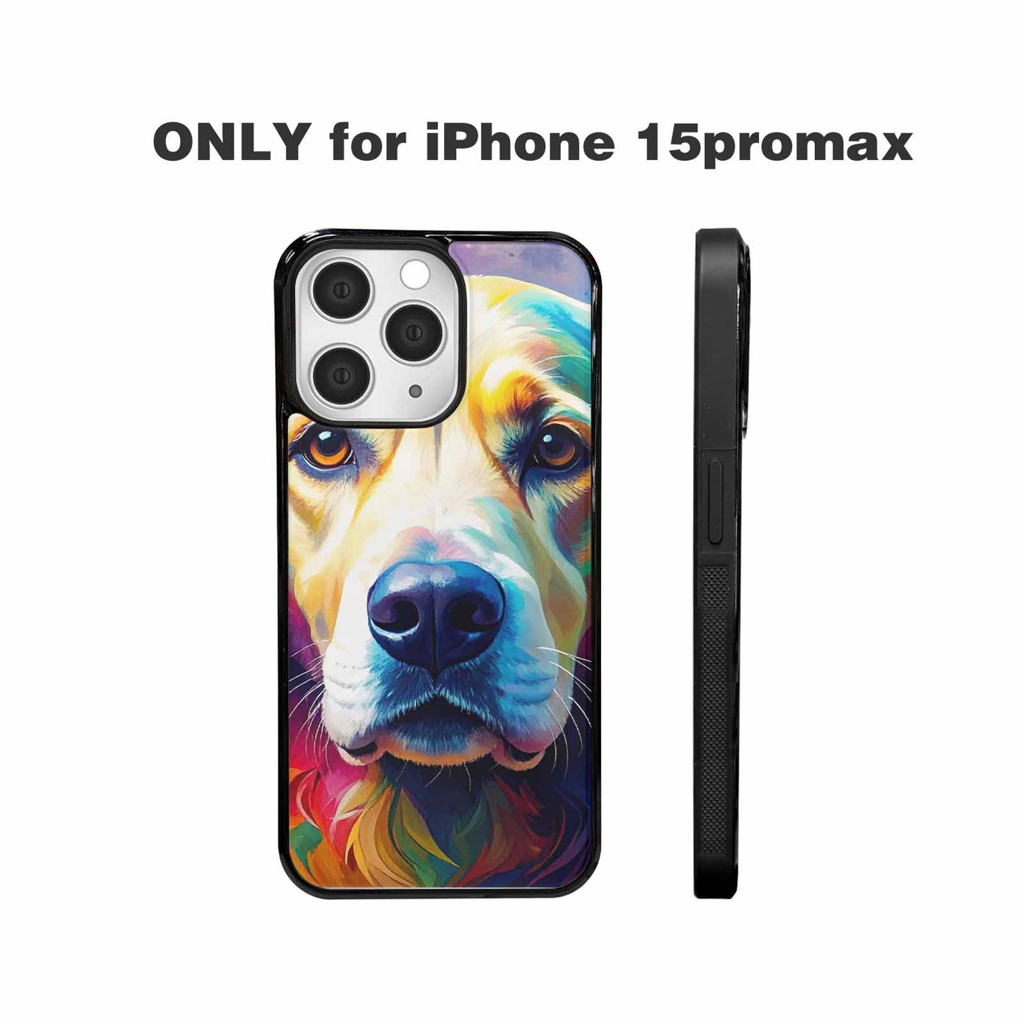 iPhone 15 Pro Max Case — Golden Retriever Watercolor Art Pattern, Unique Phone Case Design