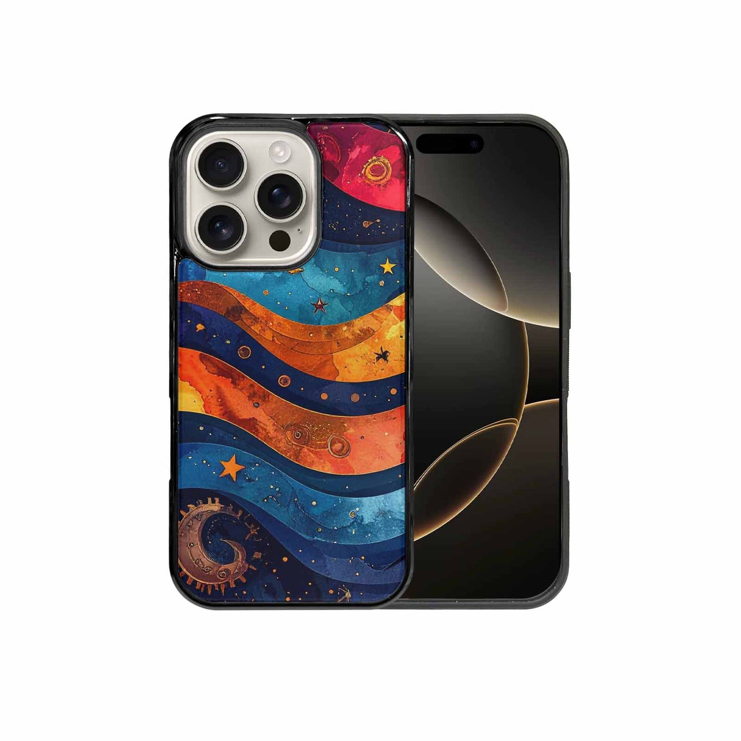 iPhone 16 Pro Case — Steampunk Galaxy Art Seamless Pattern Vibrant, Custom Art Phone Cover