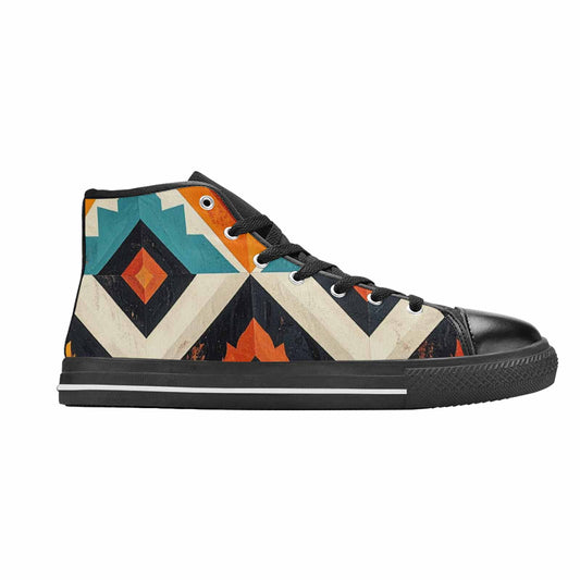 WOMEN'S Southwestern Geometric Diamond High Top Canvas Y2K Shoes
