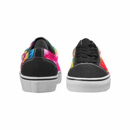 WOMEN'S Tie Dye Swirl Canvas Lace-Up Vivid Custom Sneakers