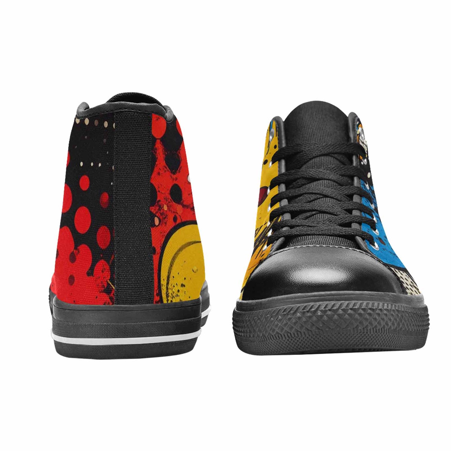 MEN'S Comic Book Halftone High Top Canvas Grunge Shoes