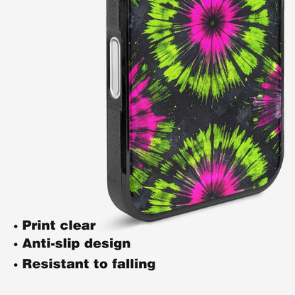 iPhone 16 Case — Acid Wash Tie Dye Neon Custom, Unique Phone Case Design