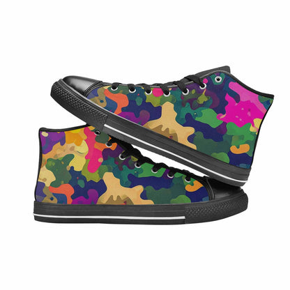 MEN'S Military Camouflage Blotch High Top Canvas Aesthetic Custom Sneakers