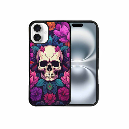 iPhone 16 Plus Case — Lotus Many Hundreds Of Skulls Art, Unique Phone Case Design