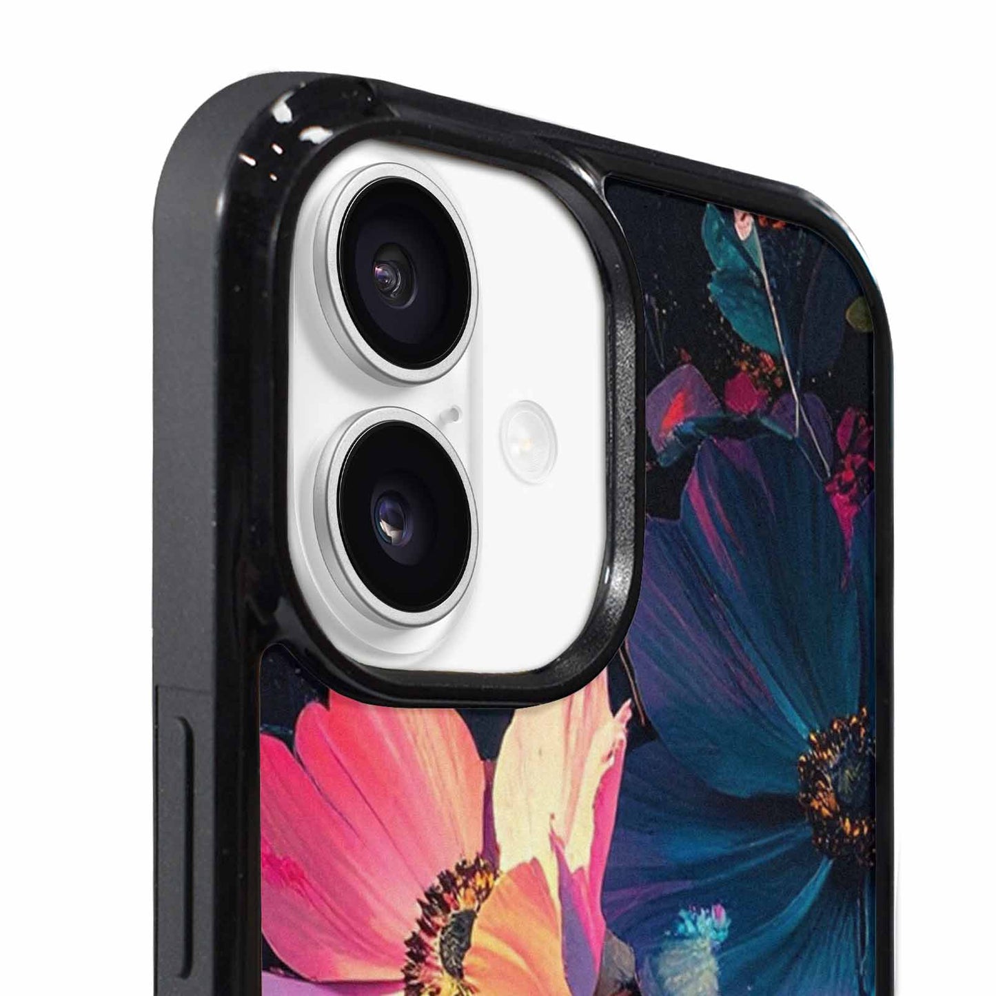 iPhone 17 Case — Shadowy Glitch Floral Pattern Floral, Customized Protective Case