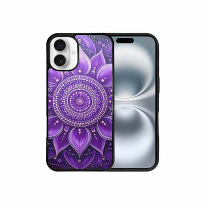 iPhone 16 Plus Case — Purple Mandala Bohemian Print Edge To, Unique Phone Case Design