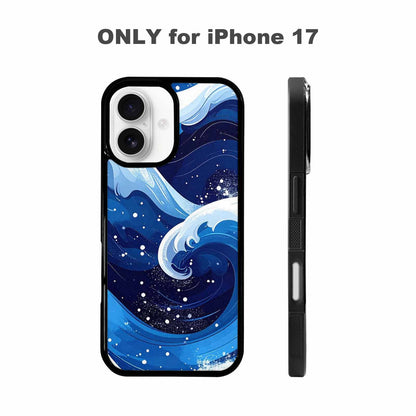 iPhone 17 Case — Glossy Winter Wave Cartoon Cute, Custom Print Case Cover